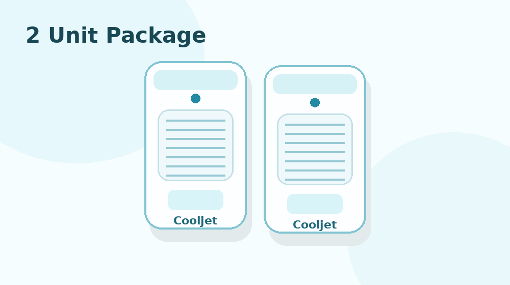 Illustration of two Cooljet units